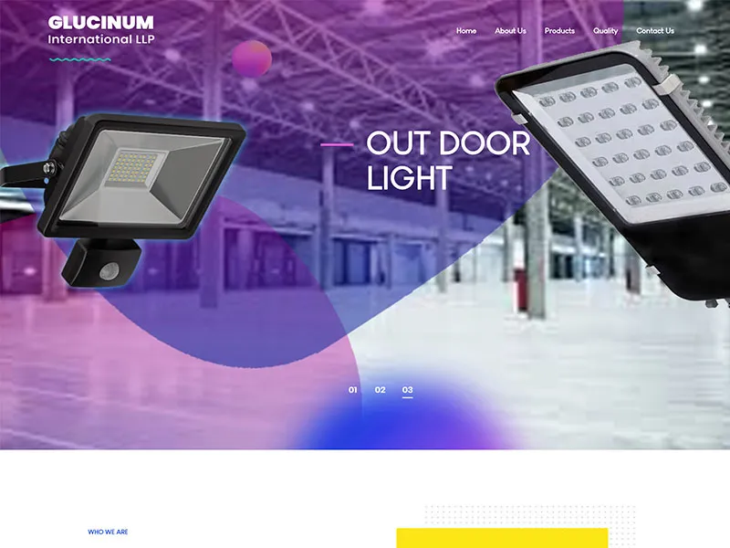 Static website design for Glucinum by Mumbai Web Design