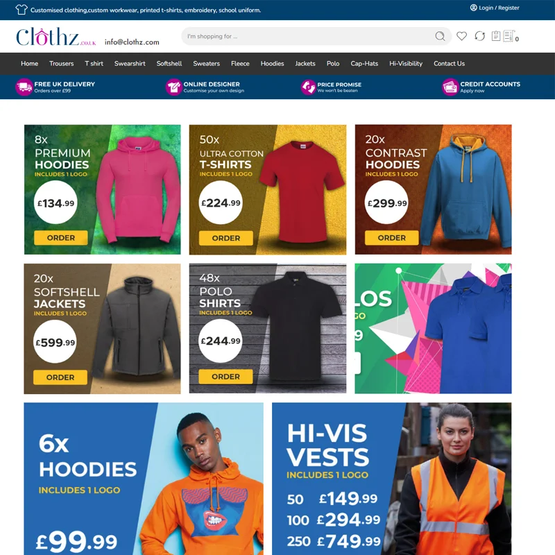 Clothz Online Store, the Shopify store developed by MWD for Access Vibrant Health