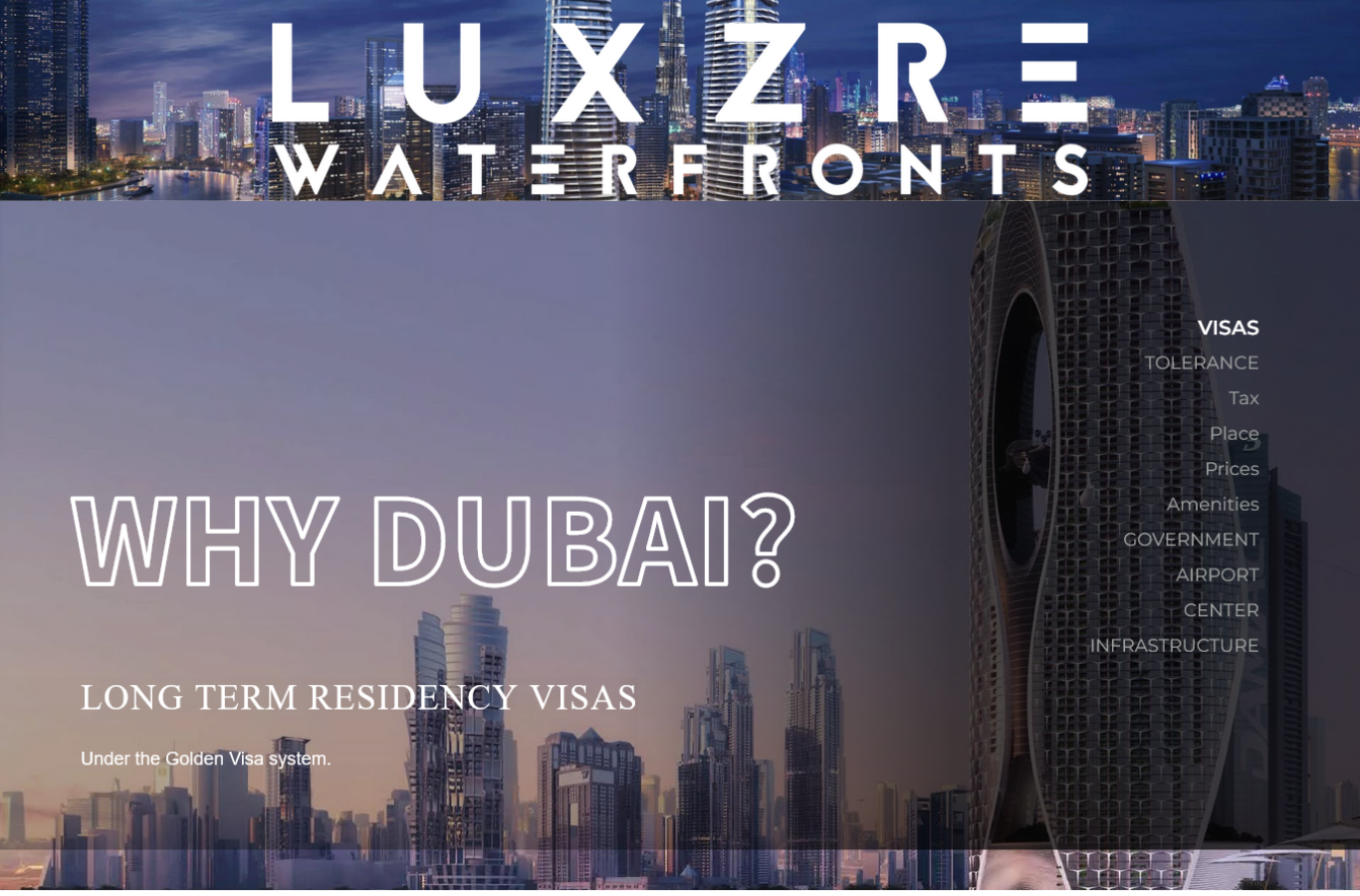 Luxzre Waterfront Properties SEO optimized Web site