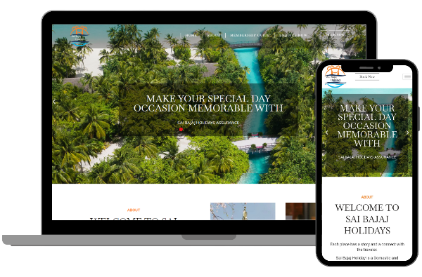 Sai Bajaj Holiday mobile friendly website
