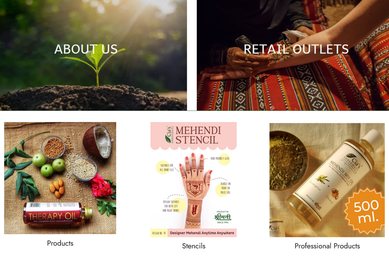 ShreeMati Mehendi SEO optimized Website 1