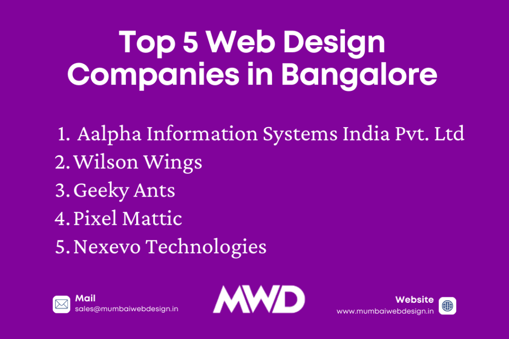 Top 5 Web Design Companies in Bangalore